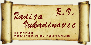 Radija Vukadinović vizit kartica